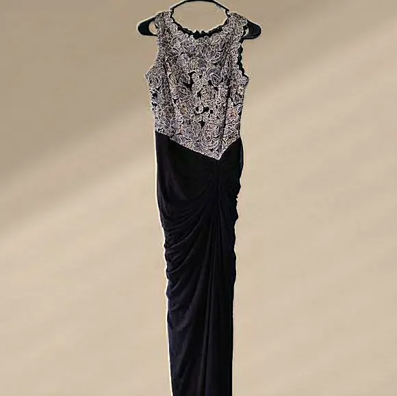 green emerald velvet dress Tadashi Shoji CHR25356L Fitted Long Formal Prom Evening Dress